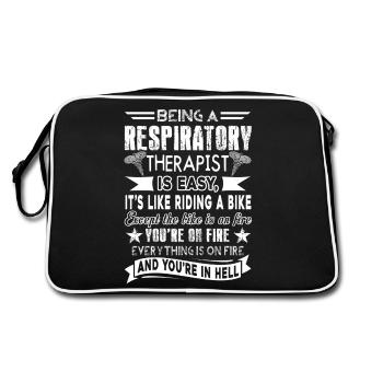 Being A Therapist Is Easy - Retro Bag - black/white - Back