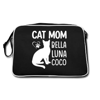 Design élégant de maman chat pour les amoureux des chats - Sac Retro - noir/blanc - Dos