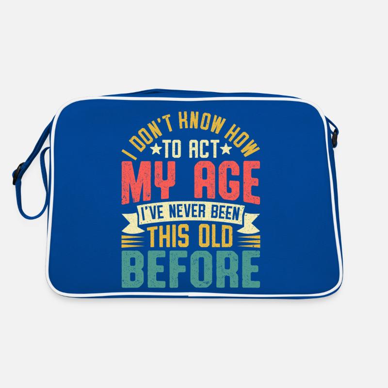 Humorous saying about age and experience Retro Bag
