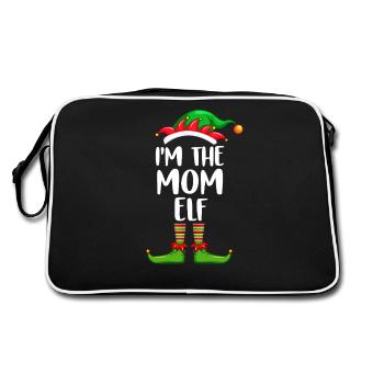 Je suis la maman elfe chemise assortie Noël en famille - Sac Retro - noir/blanc - Dos