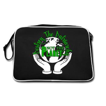 Earth Day Don't Destroy The Planet Earth - Retro Bag - black/white - Back