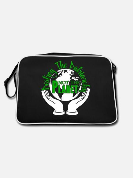 Earth Day Don't Destroy The Planet Earth - Retro Bag - black/white - Back