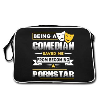 Comedian Being A Comedian Saved Me - Retro Bag - black/white - Back