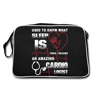 Cardiologist Amazing Cardiologist - Retro Bag - black/white - Back