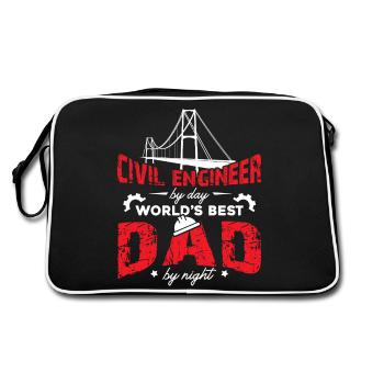 Civil Engineer Civil Engineer Dad - Retro Bag - black/white - Back