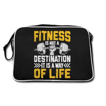 Le fitness comme mode de vie - Sac Retro - noir/blanc - Dos