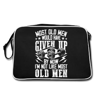 Pas comme la plupart des vieillards - Sac Retro - noir/blanc - Dos