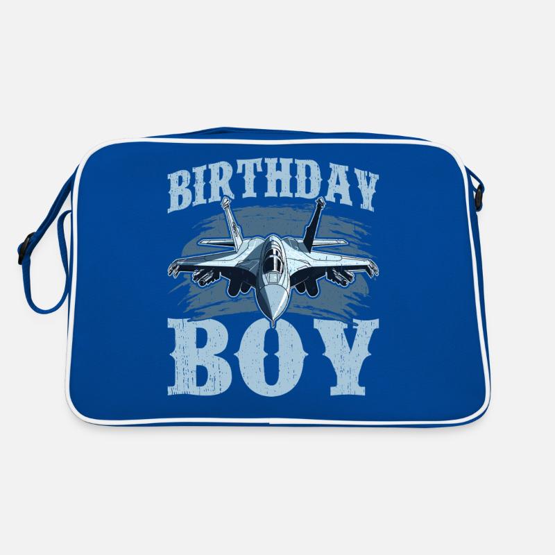 Geburtstag Junge Kampfjet Design Retro Tasche