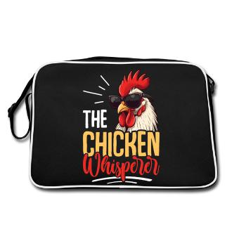 Le chuchoteur de poulet - Sac Retro - noir/blanc - Dos