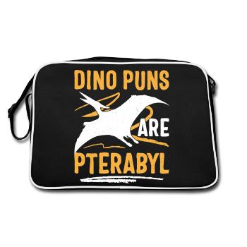 Drôle de Dino Jeu de mots Ptérodactyle - Sac Retro - noir/blanc - Dos