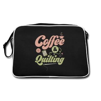 Coffee & Quilting Sewing Quilter - Retro Bag - black/white - Back