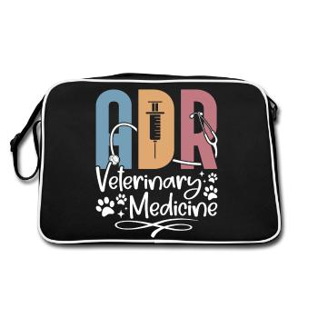 Veterinary Medicine Vet Design - Retro Bag - black/white - Back