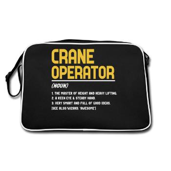 Crane operator definition - Retro Bag - black/white - Back