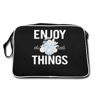 Enjoy the little things Enjoy the Little - Retro Bag - black/white - Back