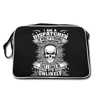 Dispatcher I Am A Dispatcher - Retro Bag - black/white - Back