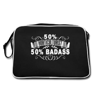 Horticulturist Badass Horticulturist - Retro Bag - black/white - Back
