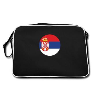 Serbie Drapeau serbe Fier Serbe - Sac Retro - noir/blanc - Dos