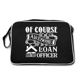 Loan Officer Awesome Loan Officer - Retro Bag - black/white - Back
