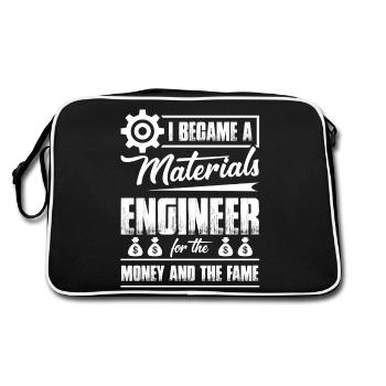 I Became A Materials Engineer - Retro Bag - black/white - Back