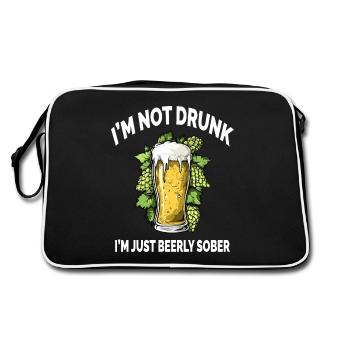 Bière Lusitges Je ne suis pas ivre, juste sobre - Sac Retro - noir/blanc - Dos