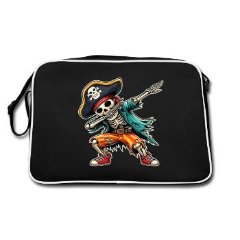 Carnaval Pirate Squelette Dabbing Chapeau Pirate Alaaf - Sac Retro - noir/blanc - Dos