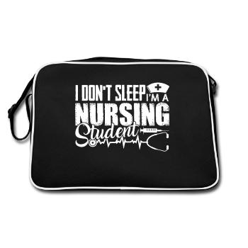 Nursing Student I am A Nursing Student - Retro Bag - black/white - Back