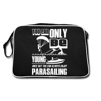 You Can Always Enjoy Parasailing - Retro Bag - black/white - Back