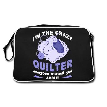 Quilting I am The Crazy Quilter - Retro Bag - black/white - Back