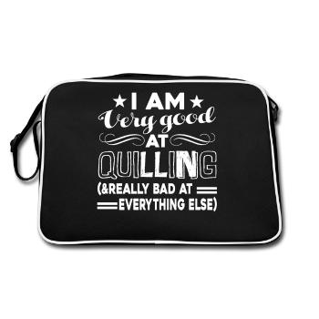 Quilling I Am Very Good At Quilling - Retro Bag - black/white - Back