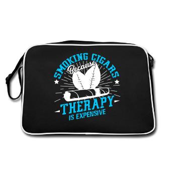 Cigar Smoking Because Therapy Is Expensive - Retro Bag - black/white - Back