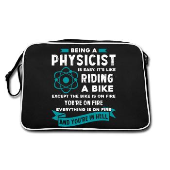 Physicist Being A Physicist Is Easy - Retro Bag - black/white - Back