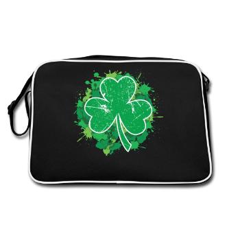 Saint Patrick Trèfle Irlande St Patrick's Day - Sac Retro - noir/blanc - Dos