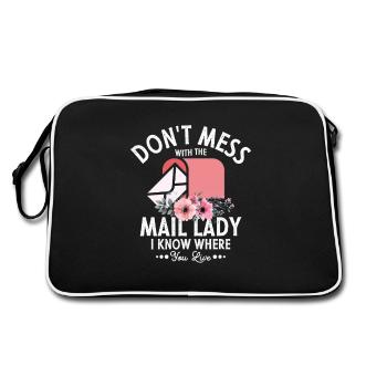 Ne plaisantez pas avec le courrier Postal Lady Postal - Sac Retro - noir/blanc - Dos