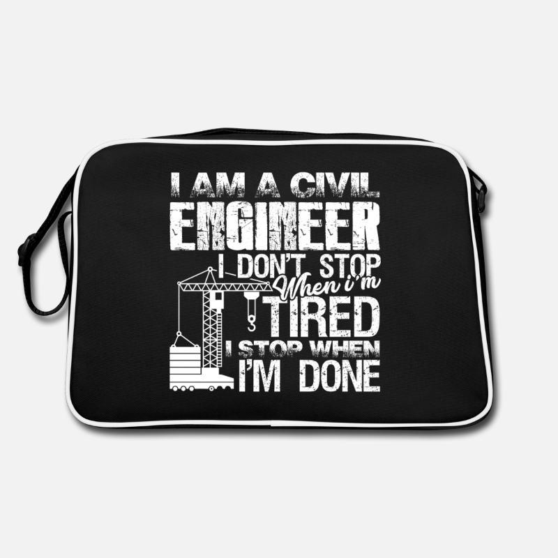 Civil Engineer I Stop When I am Done Retro Bag