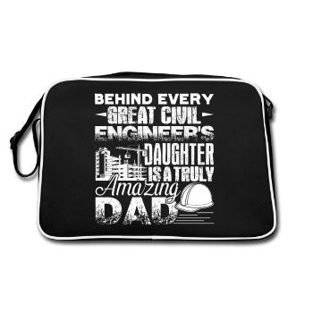 Civil Engineer Civil Engineer Dad - Retro Bag - black/white - Back