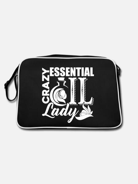 Crazy Essential Oil Lady - Retro Bag - black/white - Back