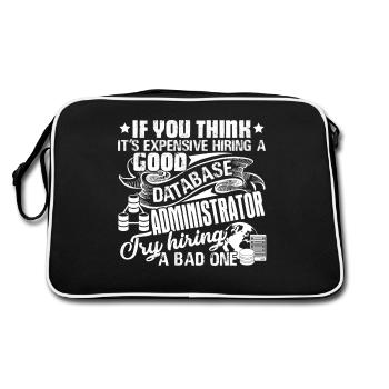 Database Administrator Good Database Administrator - Retro Bag - black/white - Back