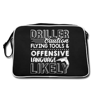 Driller Caution Flying Tools And Offensive - Retro Bag - black/white - Back