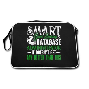 Smart Good Looking Database Administrator - Retro Bag - black/white - Back