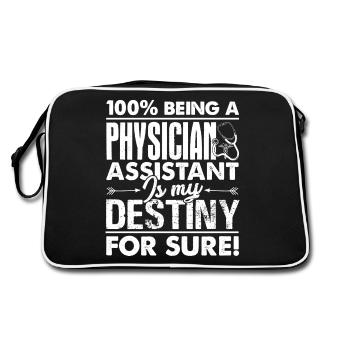 Physician Assistant Is My Destiny For Sure - Retro Bag - black/white - Back