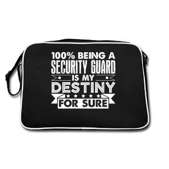 Security Guard Being A Security Guard - Retro Bag - black/white - Back