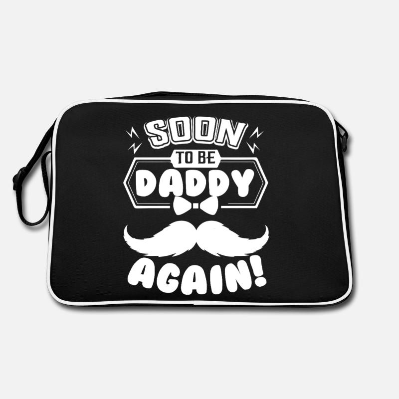 Father's Day Soon To Be Daddy Again Retro Bag