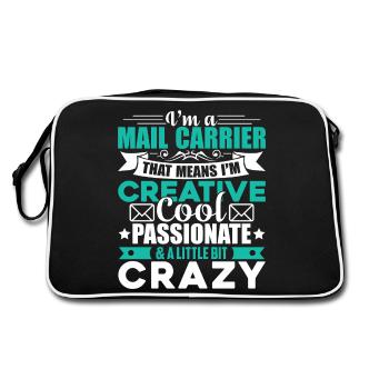 Mail Carrier Cool And Crazy Mail Carrier - Retro Bag - black/white - Back