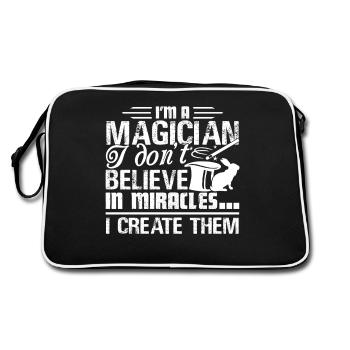 Magician I create Miracles - Retro Bag - black/white - Back
