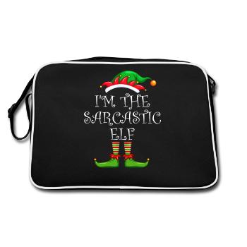 Je suis le Sarcastic Elf Chemise Assortie Famille - Sac Retro - noir/blanc - Dos