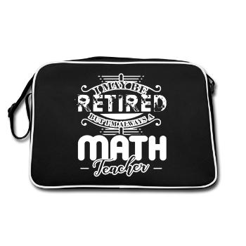 Math Teacher Always A Math Teacher - Retro Bag - black/white - Back