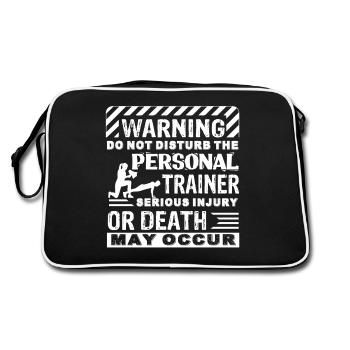 Don't Disturb The Personal Trainer - Retro Bag - black/white - Back