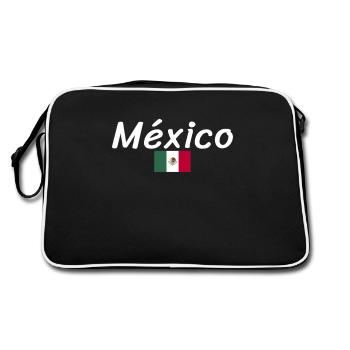 Mexique Drapeau mexicain Mexicain - Sac Retro - noir/blanc - Dos