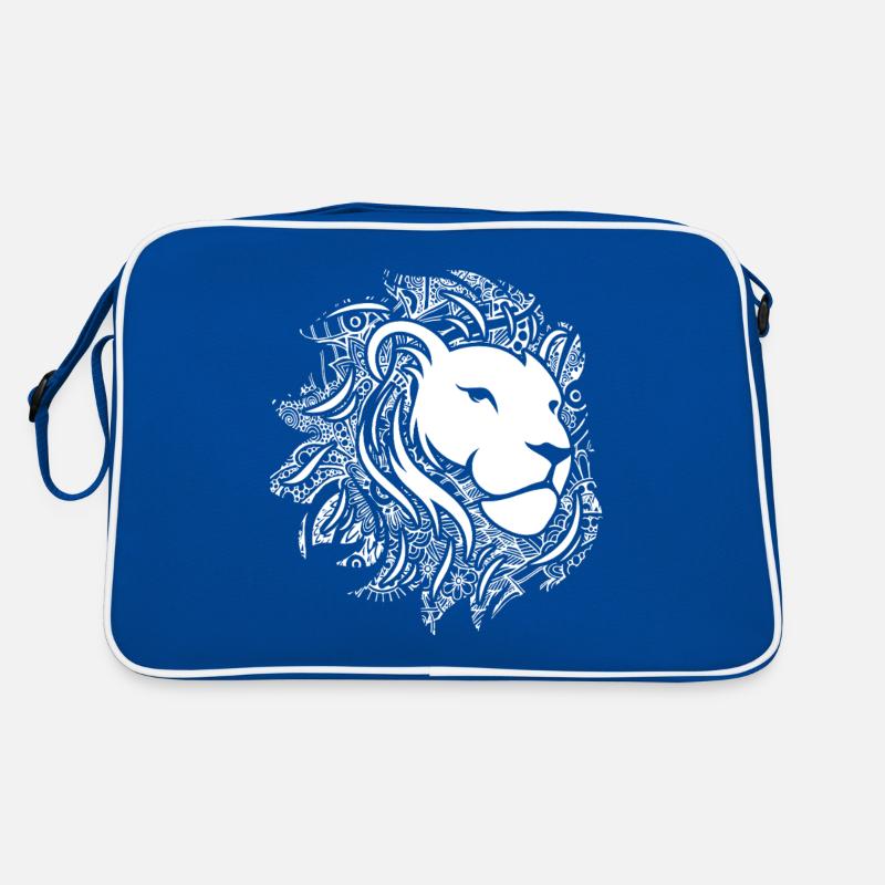Lion Lion Floral Pattern Retro Bag