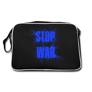STOP À LA GUERRE – PAS DE GUERRE – PAIX - Sac Retro - noir/blanc - Dos